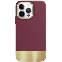 Ochranný kryt s pokovenou spodní částí pro iPhone 14 Pro Max - vínový