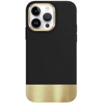 Ochranný kryt s pokovenou spodní částí pro iPhone 14 Pro Max - černý
