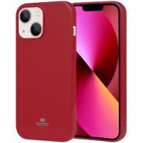 Goospery lesklý kryt z měkkého plastu pro iPhone 14 - červený