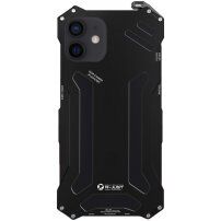 R-Just super odolný kovový "Armor" kryt pro iPhone 12 / 12 Pro - černý 