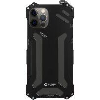 R-Just super odolný kovový "Armor" kryt pro iPhone 12 Pro Max - černý 