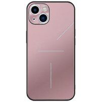 R-Just hliníkový ochranný kryt s ochranou čoček fotoaparátu pro iPhone 13 - růžovozlatý