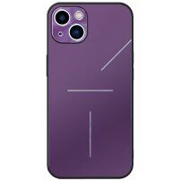 R-Just hliníkový kryt s ochranou čoček fotoaparátu pro iPhone 14 - fialový