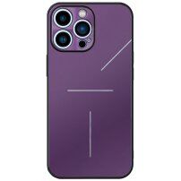 R-Just hliníkový kryt s ochranou čoček fotoaparátu pro iPhone 14 Pro Max - fialový