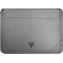 Guess Saffiano Triangle Metal Logo obálka pro iPad Pro 12,9" / MacBook do 14" - stříbrná