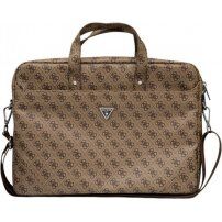 Guess 4G Triangle Logo brašna pro MacBook do 16" - hnědá