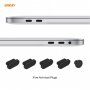 ENKAY 3v1 lesklý kryt s ultra tenkým krytem EU klávesnice a záslepkami portů pro MacBook Pro 15" s Touch Barem (A1707 / A1990) - černý