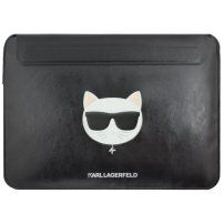 Karl Lagerfeld Choupette Head Embossed obálka pro MacBook do 16" - černá