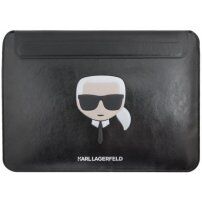 Karl Lagerfeld Head Embossed obálka pro MacBook do 16" - černá