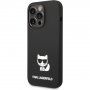 Karl Lagerfeld Choupette silikonový kryt pro iPhone 14 Pro - černý