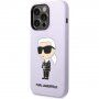 Karl Lagerfeld Ikonik NFT silikonový kryt pro iPhone 14 Pro Max - fialový