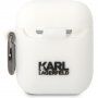 Karl Lagerfeld 3D Logo NFT Karl Head silikonový obal pro AirPods 1 / 2 - bílý