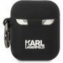 Karl Lagerfeld 3D Logo NFT Choupette Head silikonový obal pro AirPods 1 / 2 - černý
