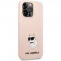 Karl Lagerfeld Choupette NFT silikonový kryt pro iPhone 13 Pro Max - růžový