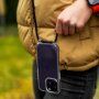 FIXED Pure Neck transparentní kryt se šňůrkou pro iPhone XR - černý
