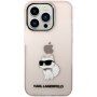 Karl Lagerfeld IML Choupette NFT transparentní kryt pro iPhone 14 Pro Max - růžový