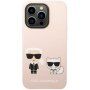 Karl Lagerfeld Karl and Choupette silikonový kryt s MagSafe pro iPhone 14 Pro Max - růžový