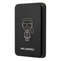 Karl Lagerfeld MagSafe bezdrátová powerbanka s portem USB-C - 3 000 mAh - černá