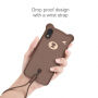 BASEUS kryt 3D medvěd pro iPhone XR - hnědý