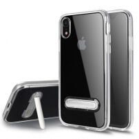 Hybridní kryt se stojánkem pro iPhone XR - stříbrná