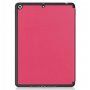 Pouzdro z PU kůže s prostorem na Apple Pencil a funkcí uspání pro iPad 10,2" (2019-2021) - fuchsiové