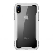 BASEUS Armor transparentní kryt s rámečkem pro iPhone XR - bílá