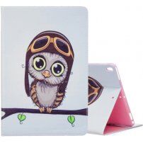 Pouzdro s prostorem na karty pro iPad 10,2" (2019-2021) / Air 3 (2019) / Pro 10,5" - sova s čepicí