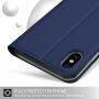 Flipové pouzdro se stojánkem pro iPhone XS Max - tmavě modrá