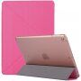 Hedvábné pouzdro s funkcí uspání a origami stojánkem pro iPad 9,7" (2017/2018) / Air 1 / 2 / Pro 9,7" - fuchsiové