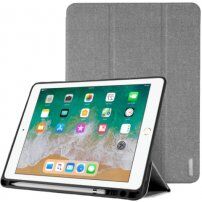 DUX DUCIS Domo pouzdro s prostorem na Apple Pencil a funkcí uspání pro iPad 9,7" (2017/2018) - šedé