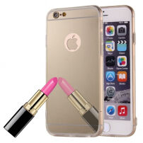 Zrcadlový ochranný kryt pro iPhone 6 / 6S - zlatý
