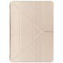 Hedvábné pouzdro s funkcí uspání a origami stojánkem pro iPad 9,7" (2017/2018) / Air 1 / 2 / Pro 9,7" - zlaté