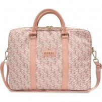 Guess G Cube brašna pro MacBook do 16" - růžová