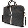 Guess 4G Printed Stripes brašna pro MacBook do 16" - šedá