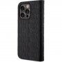 Karl Lagerfeld Saffiano Monogram flipové pouzdro pro iPhone 14 Pro Max - černé