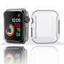 Lesklé pouzdro z měkkého plastu s ochranou displeje pro Apple Watch 40mm - čiré