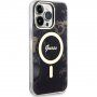Guess Marble IML kryt s MagSafe pro iPhone 13 Pro Max - černý