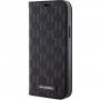 Karl Lagerfeld Saffiano Monogram flipové pouzdro pro iPhone 12 / 12 Pro - černé
