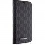 Karl Lagerfeld Saffiano Monogram flipové pouzdro pro iPhone 12 / 12 Pro - černé