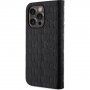 Karl Lagerfeld Saffiano Monogram flipové pouzdro pro iPhone 13 Pro - černé