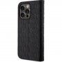 Karl Lagerfeld Saffiano Monogram flipové pouzdro pro iPhone 13 Pro Max - černé