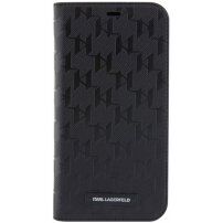 Karl Lagerfeld Saffiano Monogram flipové pouzdro pro iPhone 11 - černé