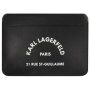 Karl Lagerfeld Saffiano RSG Embossed kožená obálka pro iPad Pro 12,9" / MacBook do 14" - černá
