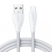 JOYROOM opletený datový a nabíjecí kabel USB-A / Lightning pro iPhone / iPad / iPod / AirPods - 3 m - bílý