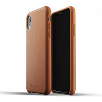 Mujjo Full Leather pouzdro pro iPhone XR - žlutohnědé