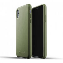 Mujjo Full Leather pouzdro pro iPhone XR - olivové