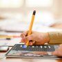 AhaStyle silikonový obal ve stylu tužky s gumou pro Apple Pencil 2. generace / Pro - šedý