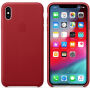 Originální Apple kožené pouzdro pro iPhone XS Max - červená