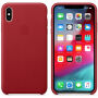 Originální Apple kožené pouzdro pro iPhone XS Max - červená