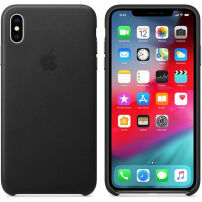 Originální Apple kožené pouzdro pro iPhone XS Max - černá